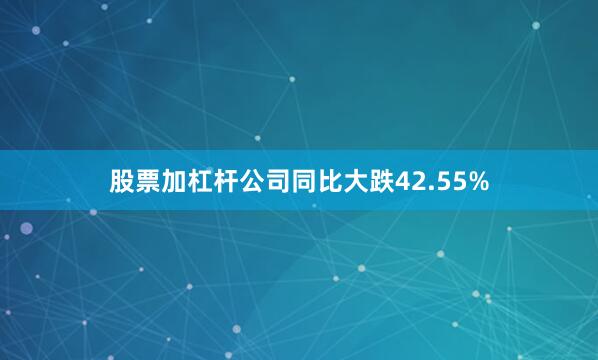 股票加杠杆公司同比大跌42.55%